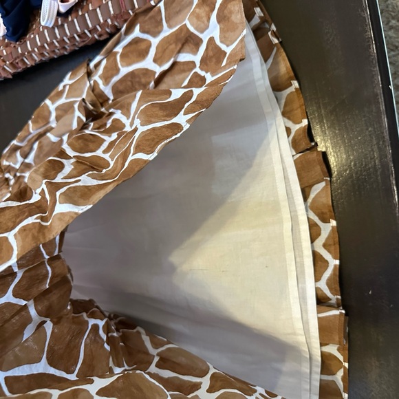 Janie and Jack Brown and White Giraffe Print Dress with Hat - Picture 4 of 6